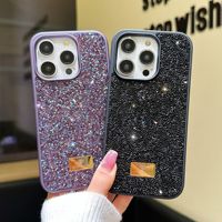 Coque de téléphone élégante pour femmes avec diamants pour iPhone 13 14 15 16 17 18 Pro Max, accessoires de téléphone portable en gros