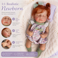 Poupée Bébé Reborn Réaliste en Vinyle, Poupée Nourrisson Souple et Réaliste à Presser, Cadeau de Collection pour Enfants