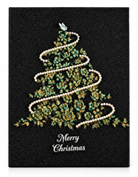 Kit créatif de bricolage pour sapin de Noël : Peinture texturée avec motifs floraux perlés pour cadeaux et décorations de fêtes