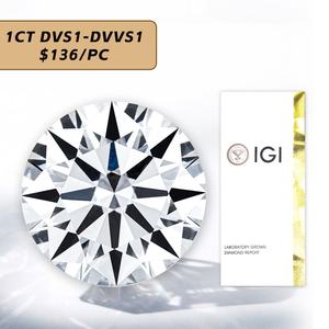 ใบรับรอง IGI เพชร 1 กะรัต DVS1 DVVS1 เพชรสร้างในห้องปฏิบัติการแบบขายส่ง เพชร HPHT CVD เพชรที่ปลูกในห้องปฏิบัติการ - Product Image 1