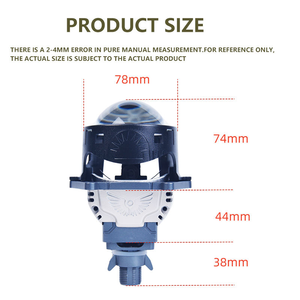 아이디슨 T55W 슈퍼 브라이트 14500LM 60W 70W 바이-LED 프로젝터 렌즈 3.0 듀얼 컬러 6000K 4000K 자동차 헤드라이트 - Product Image 2