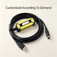 Cable de comunicación USB industrial de alta velocidad, ensamblaje de cable USB macho a Mini DIN de 8 pines, adaptador de cable de depuración y descarga, carcasa de marca DC