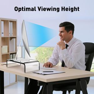 Rõ ràng Acrylic máy tính xách tay đứng máy tính để bàn máy tính Riser bảng lưu trữ đứng tổ chức để lưu trữ Màn hình PC máy tính xách tay màn hình máy tính - Product Image 4