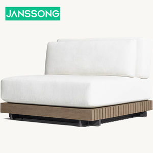 Mobilier d'extérieur pour <span class=keywords><strong>terrasse</strong></span> tout temps Villa Ensemble de coussins imperméables en <span class=keywords><strong>bois</strong></span> massif Hôtel Cour Teck Coin épissage Canapé de jardin - Product Image 5