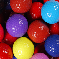 Balles de golf d'entraînement en gros, Surlyn deux pièces, 392 fossettes, 45g, logo personnalisé, multicolores, pour le practice