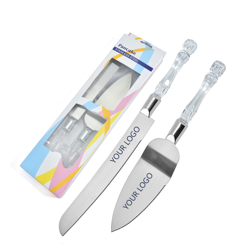 Свадебный набор для торта из искусственного кристалла с ручкой из нержавеющей стали/нож для торта/нож для пиццы/фруктов