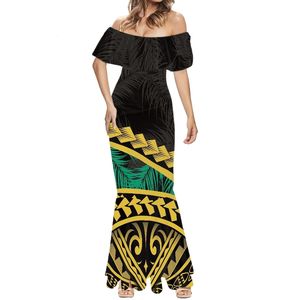 Abito da sirena con stampa <span class=keywords><strong>tribale</strong></span> Hawaii personalizzato di alta qualità all'ingrosso abiti stampati Casual per donne di Design nuovo - Product Image 2