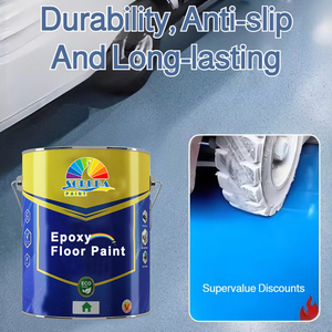 Peinture époxy autolissante effet marbre sable coloré haute brillance pour ciment et sols - Product Image 4