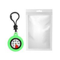 Kompas Portabel Luar Ruangan yang Dapat Disesuaikan untuk Hiking Camping Tahan Air Tahan Guncangan Layar Dial Casing Akrilik Gantungan Kunci Clip-on