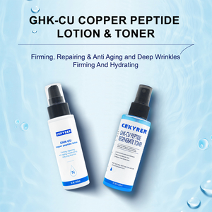 Ghk-CU Custom Skin Care Set blu rame Peptide siero e lozione Anti-invecchiamento Toner corpo e viso blu rame Peptide cura della pelle - Product Image 4