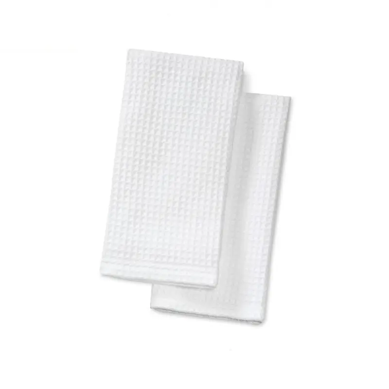 Sublimatie Blanco Effen Wafel Keuken Theedoek Handdoekje Voor Hitte Pers Afdrukken Polyester Sublimatie Handdoeken