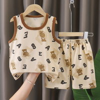 Ensemble de veste et short en coton d'été pour enfants, tenue décontractée pour bébé avec motif de dessin animé