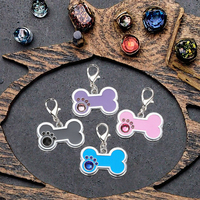 Plaque d'identification personnalisée en émail coloré pour chiot, chaton, petite race, avec numéro de téléphone gravé, légère, pour usage quotidien