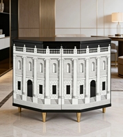 Mueble de Entrada Minimalista Italiano Moderno, Diseño Elegante en Madera para Vestíbulo, Recibidor o Porche, Mueble de Almacenamiento para el Hogar de Gran Capacidad
