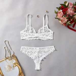 Damen Dessous Set Sexy Spitze BH Set Push-up Unterwäsche Slips Damen Bra lette BH und Höschen Set - Product Image 5