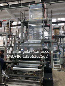 Tốc độ cao LDPE LLDPE HDPE phân hủy sinh học ABA nhựa ba lớp phim thổi giá máy - Product Image 2