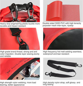 Bolsa seca impermeable de 30L para kayak, rafting, pesca, senderismo, Camping, mochila con bolsillo interior con cremallera - Product Image 3