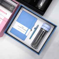 Offre Spéciale : Coffret Cadeau Premium A5 en PU avec Agenda, Bouteille en Verre à Double Paroi et Stylo – Idéal pour les Entreprises et le Bureau