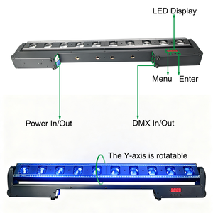 Barre de lumière LED mobile professionnelle 10 yeux 20W RGBW avec mappage de pixels DMX512 RDM pour effets de scène en discothèque et soirée - Product Image 3