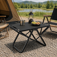 Table tactique pliable en métal pour le camping, table d'appoint portable et pliable pour les sorties en plein air, table de camping pliable avec évier