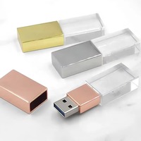 USB Flash Drive Premium Kristal USB3.0 USB2.0 NFC RFID dengan Logo Custom, Mini Tag T5577/EM4305, untuk Pembayaran Hotel, Personalisasi