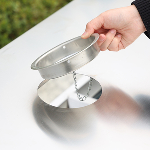 Sáng tạo đường phố-phân loại sử dụng đứng thép không gỉ Thùng rác bin 4 ngăn tái chế Thùng rác có thể lưu trữ xô - Product Image 5