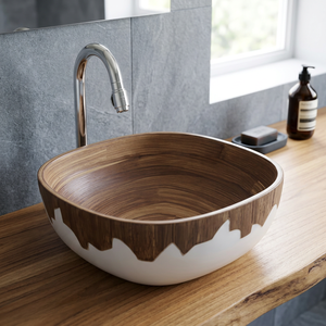 Lavabo de table en céramique de style américain Lavabo classique Lavabo en porcelaine Articles sanitaires décoratifs - Product Image 2