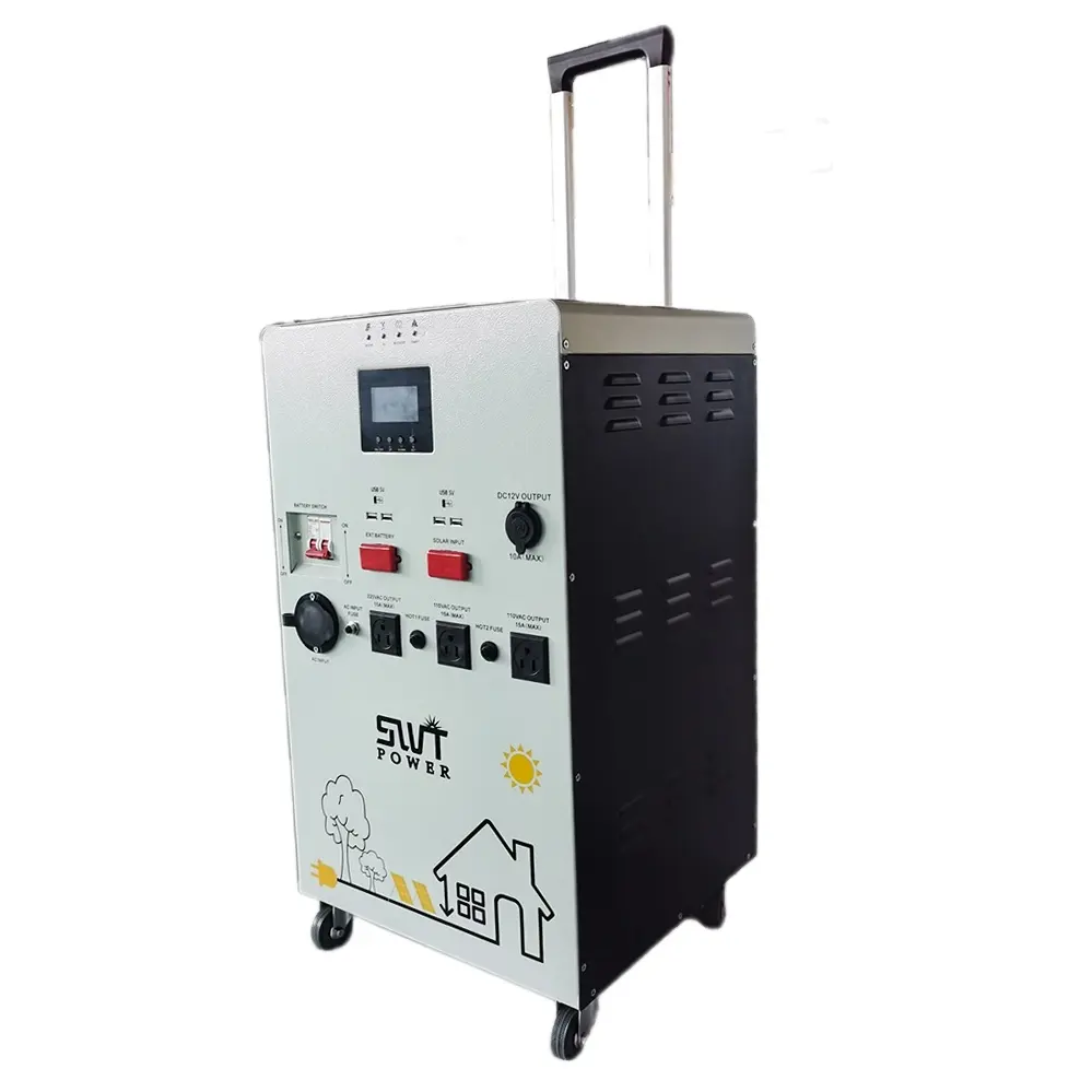 Portable Solar Generator 3kw 48v Battery Solar Power System Kits OEM ODM Available Solar Energy Products with 4 Wheel Customized