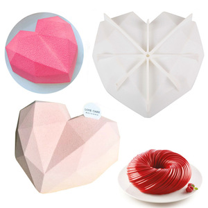 แม่พิมพ์ซิลิโคนเค้กรูปหัวใจรักเพชรขนาดใหญ่สำหรับเค้กโฮมเมด - Product Image 3