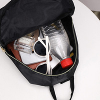 Mini sac à dos en nylon léger petit sac de jour pour les femmes noir étanche décontracté école Style petite fille sac