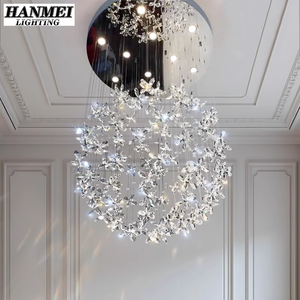 Modern Crystal Chandelier Luxury Living Bedroom Elegant Pendant <b>Lights</b> Restaurant <b>Dining</b> Home Decor LED Warm White HM-LF-8103 Mo - Product Image 5