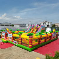 Parc d'attractions gonflable sur le thème des pingouins, château gonflable avec toboggan, équipement de terrain de jeux pour enfants, capacité de 300 kg