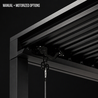 Pergola manuelle d'extérieur, gazebo, pavillon pour hôtel, villa, complexe hôtelier, cour, patio, restaurant, pelouse, terrasse, jardin, ombrage