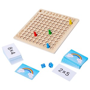 Hoye craft – jeu de société de défi pour enfants, jouet d'apprentissage des maths préscolaire, planche de multiplication en bois - Product Image 1