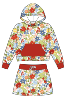 Nouveauté : Ensemble 2 pièces pour bébé fille à manches longues, imprimé personnalisé, sweat à capuche et mini-jupe pour enfants, ensemble confortable pour tous les jours