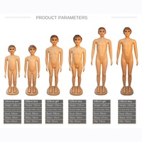Mannequin de maquillage pour enfants en PE, corps entier, installation simple, modèle en plastique pour garçons et filles