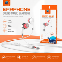 Écouteurs filaires WHALE 3,5 mm avec fil, vente en gros, écouteurs filaires et casques musicaux, pour écouteurs filaires Apple 3,5 mm