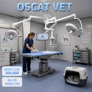 Équipement vétérinaire OSCAT YDE700500, lampe d'opération LED à double tête pour clinique animale, instrument vétérinaire, sans ombre effet ciel étoilé - Product Image 2