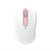 Mouse Optik Nirkabel USB 2.4GHz OEM - Bertenaga Baterai, Plastik ABS Ringan 65g, Desain Mini Ergonomis, 3 Tombol, Dapat Digunakan Kedua Tangan