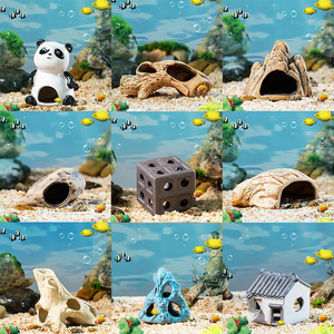 Keramische aquariumdecoratie, schuilplaats, kweekhuis voor cichliden en garnalen, onderwater ornament voor de bodem. - Product Image 2