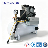 Compresseur d'air sans huile 12V/24V DC pour modifications de véhicules, pompe pneumatique pour nouvelles sources d'énergie avec réservoir de gaz