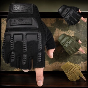 Gants de moto d'équitation de motocross résistants aux coupures demi-doigt de sécurité logo personnalisé vente en gros - Product Image 2