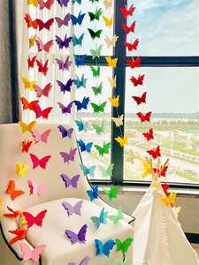 3D Paper Butterfly Garland <strong>Buntings</strong> for Wedding Party <strong>Birthday</strong> Festival Diy Banner Hanging Decorations 3D Paper Butterfly String - Product Image 5