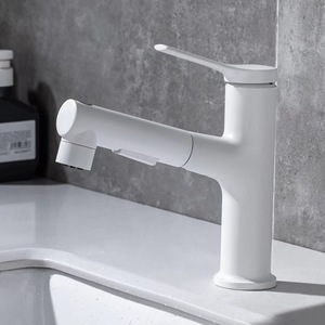 High Quality <strong>Pull</strong> Out Black Brass Alloy <strong>Bathroom</strong> Tap Hot Cold <strong>Sprayer</strong> Mixer Taps Black <strong>Pull</strong>-Out Basin <strong>Faucet</strong> - Product Image 4