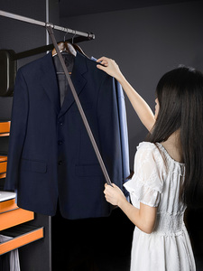 HNOSS Barre <span class=keywords><strong>de</strong></span> suspension <span class=keywords><strong>de</strong></span> vêtements <span class=keywords><strong>extensible</strong></span> pour armoire, barre <span class=keywords><strong>de</strong></span> suspension <span class=keywords><strong>de</strong></span> vêtements automatique pour armoire - Product Image 2