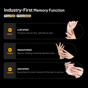 Máy mài móng cầm tay 75W, tay cầm êm, 40000 vòng/phút, không chổi than, hình trái tim, máy khoan móng điện - Product Image 5