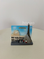 Aimant de réfrigérateur en résine 3D personnalisé Pays Souvenir touristique de France Paris Musée du Louvre Pays Souvenir touristique