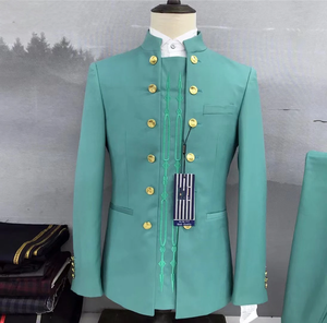 Costumes Brodés Blancs Prêts à l'Expédition pour Hommes, Ensemble de <span class=keywords><strong>Costume</strong></span> 2 Pièces Tendance pour Mariage, Affaires ou Soirée, Smoking - Product Image 5