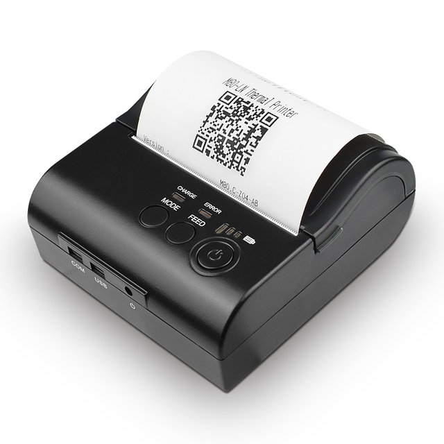 High Quality Mobile Thermal Printer 80mm for ESC/POS for Portable Use with Battery in Stock-203DPI 1-Year Warranty