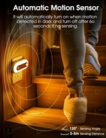 Veilleuse LED LOHAS Soft Amber à détecteur de mouvement, à brancher, murale, à intensité variable, moderne, pour couloir et salle de bain